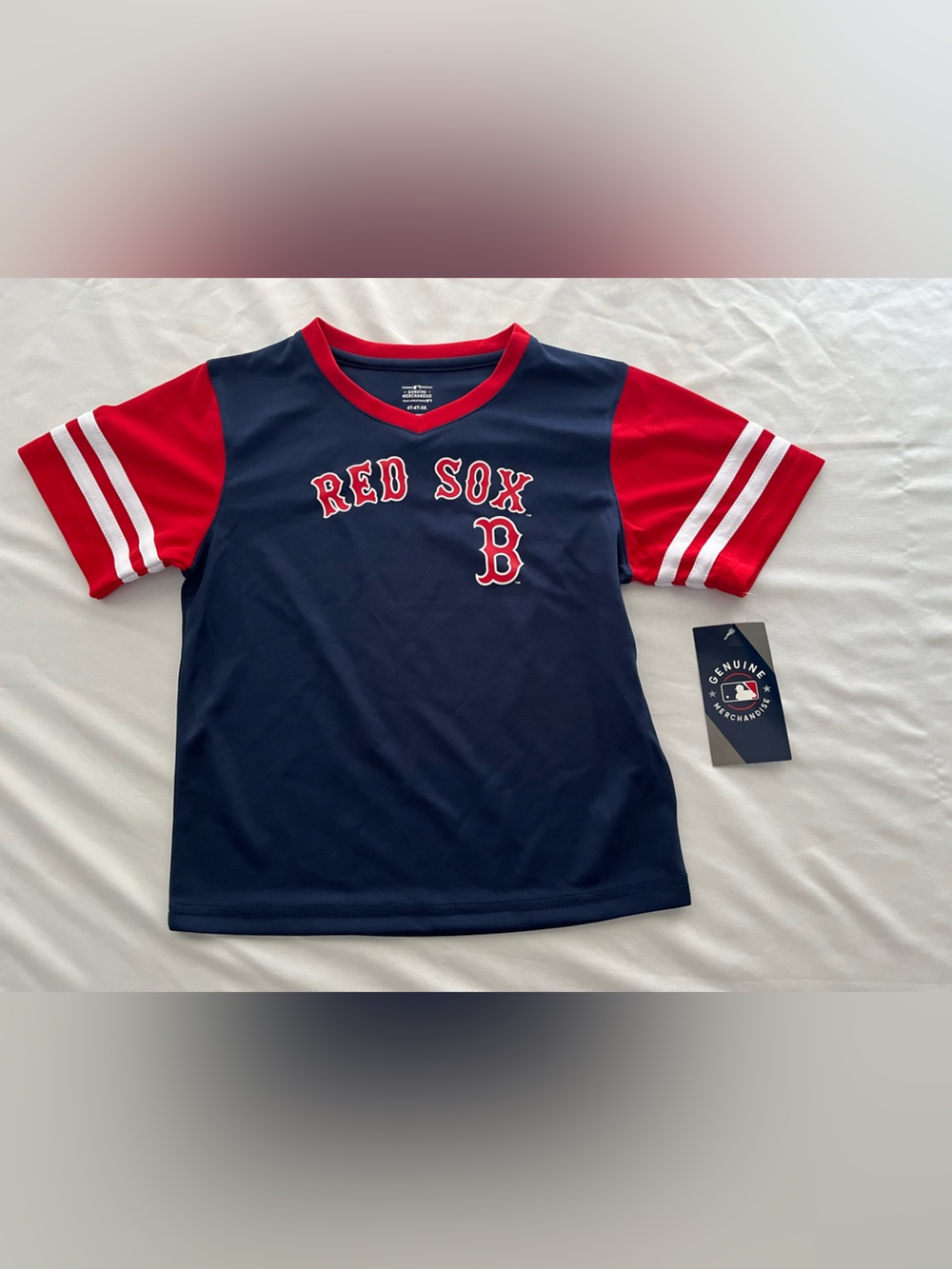 Genuine Merchandise Navy and Red Red Sox Kids Short-Sleeve Tee